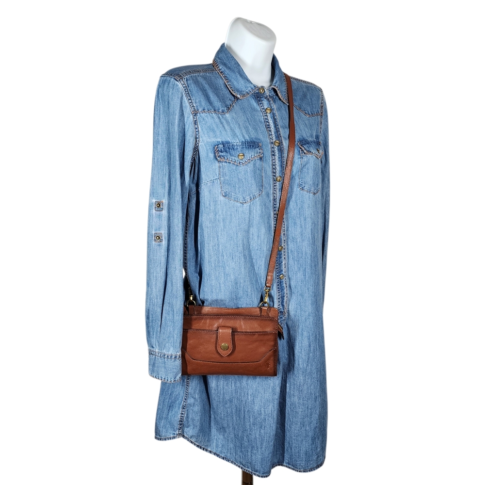 FRYE LUCY SMALL LEATHER CROSSBODY BAG